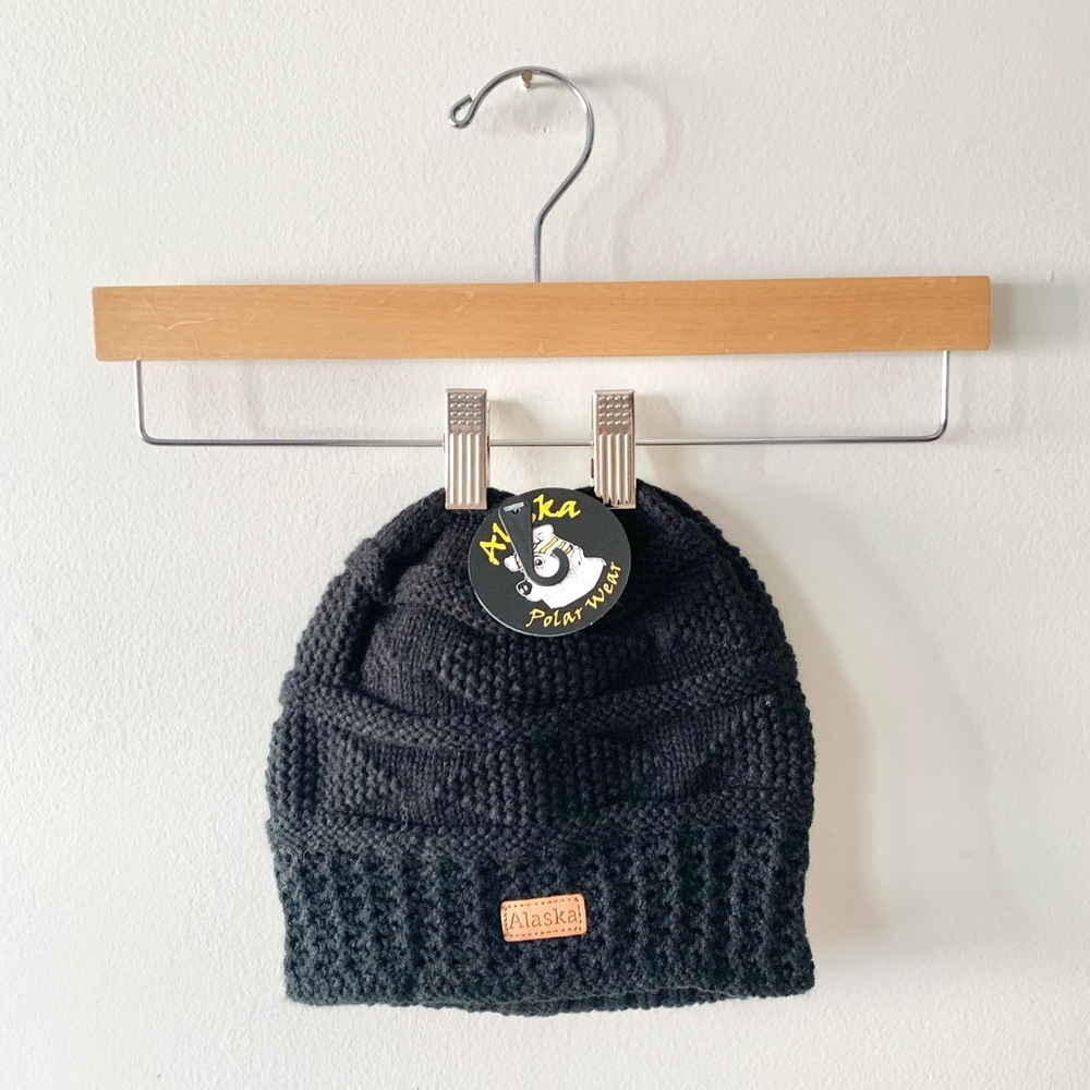 NWT Navy Knit Beanie with Alaska Patch